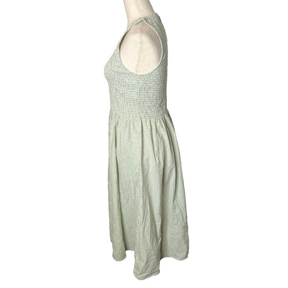 Madewell Womens $118 The Melody Smocked Midi Dress in Stripe Size XXS NP125 - Picture 4 of 9